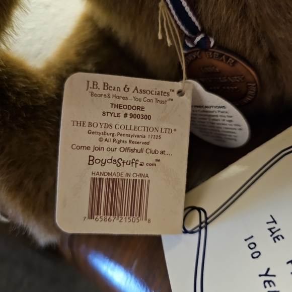 Vintage 100th Anniversary Theodore Jr. Boyd's Bear - Picture 6 of 11